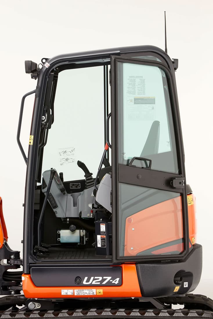 Front Window Stows Overhead Inside Cab *