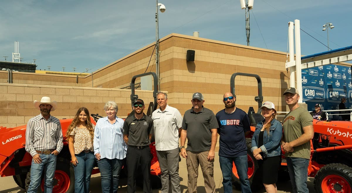 Kubota and Trackhouse Racing Gear Up Veterans with New Farming Equipment in Special Pre-Race Ceremony