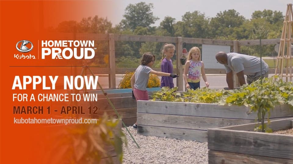 Kubota to Quadruple Grants, Offer More Chances to Win,Company will Award a total of $600,000 to 20 Local Communities