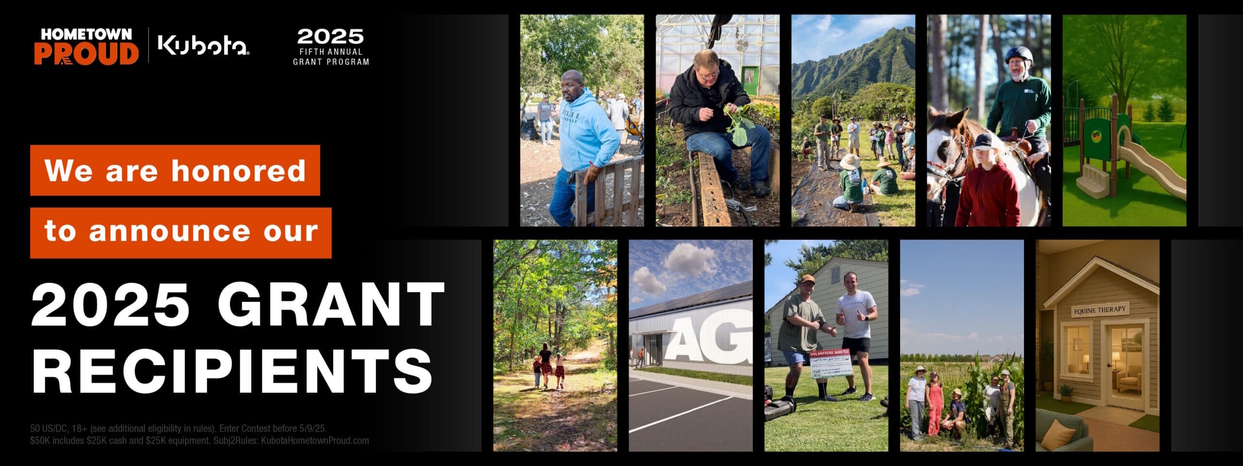 Kubota Hometown Proud® Grant Program Invests in 10 Local Nonprofits Across the Country
