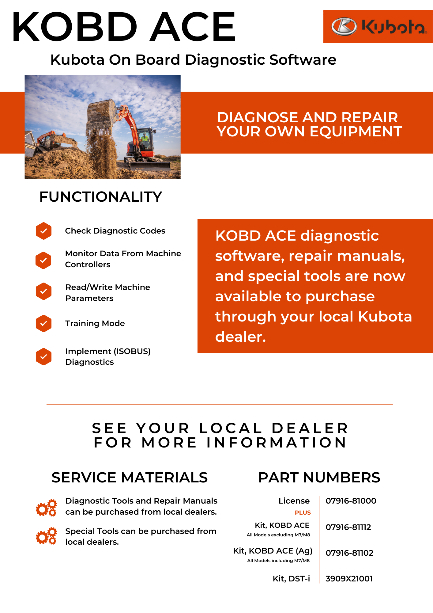 KOBD Kubota On Board Diagnostic Software