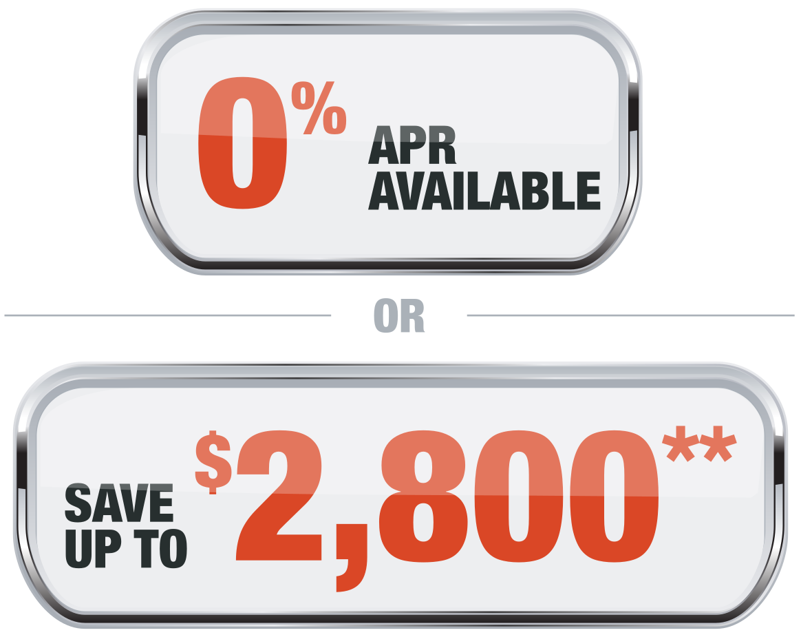 0% apr available or save 2800 Offer Badge