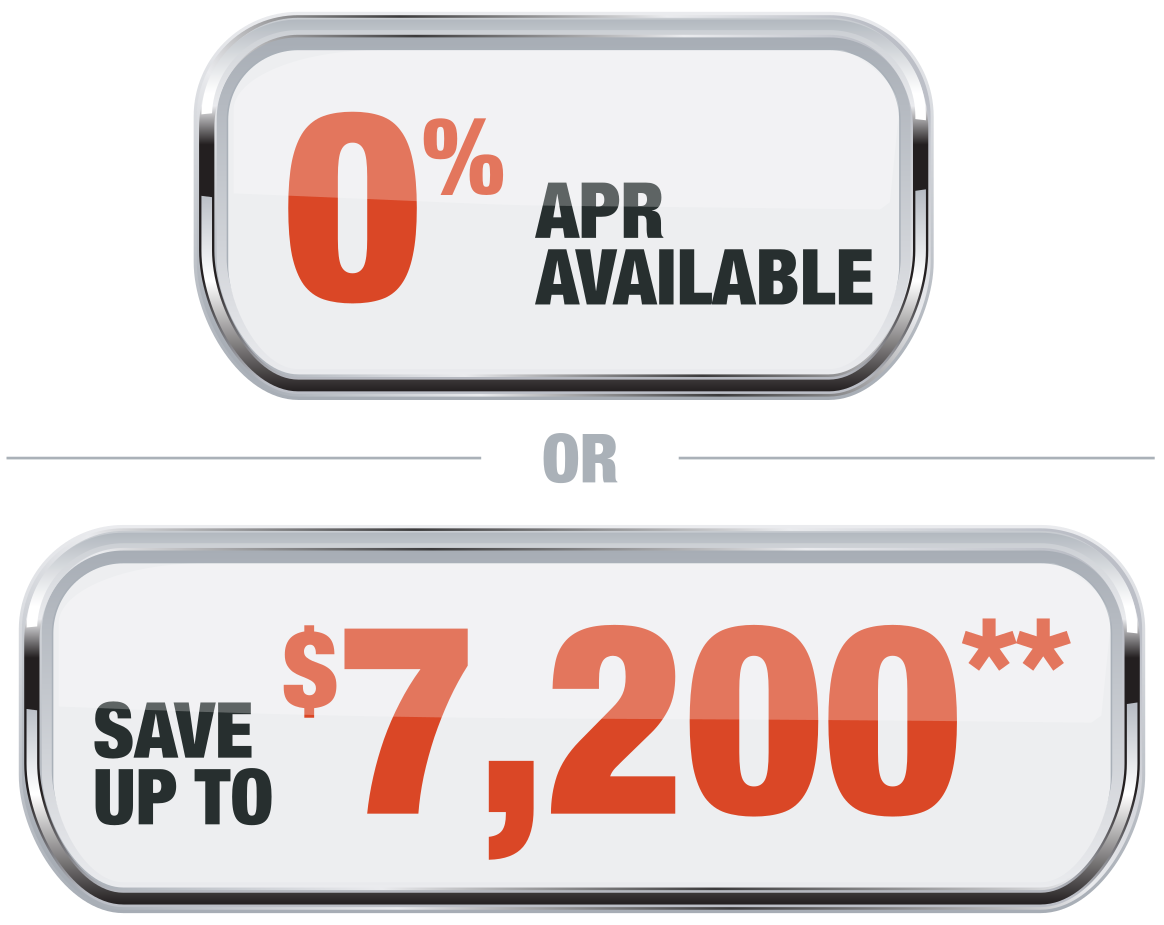 0% apr available or save 7200 Offer Badge